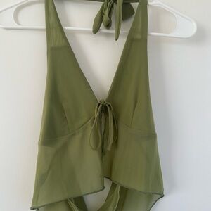 Maxi Skirt & Matching Top- Olive Green